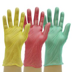 GD17 Shield® Green/Red/Yellow Vinyl Powder Free Disposable Glove