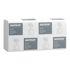 Katrin 87181 Plus 2ply White Z Fold Hand Towels (Narrow Fold)