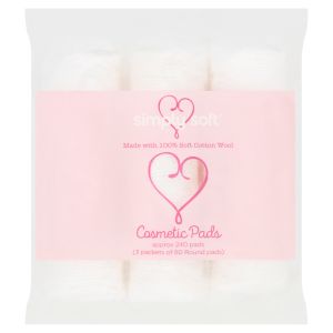 Simply Soft Round Cotton Cosmetic Pads Multipack