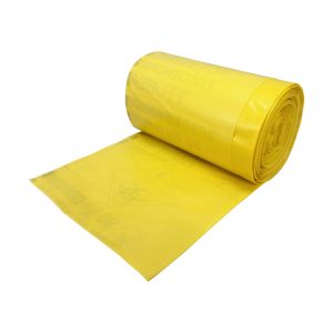 CWHD/8 Yellow Medium Duty Clinical Waste Sacks on a Roll (90L, 8kg)