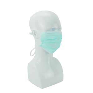 Shield DK01GT Green 3ply Type IIR Tie On Disposable Face Masks