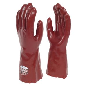 Polyco Polygen Plus (35cm) Red PVC Chemical Resistant Gauntlet