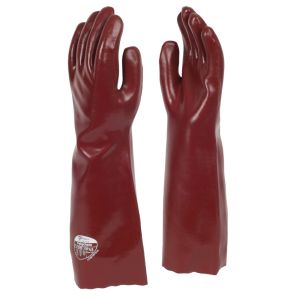 Polyco Polychem (45cm) Heavyweight Red PVC Chemical Resistant Gauntlet
