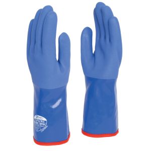 Polyco Vyflex BOA (35cm) Blue PVC Glove with BOA Liner
