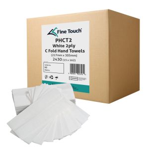 Fine Touch PHTC2 White 2ply C Fold Hand Towels