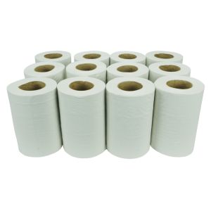 Essentials 2ply White Mini Centre Feed Rolls ‑ Case of 12
