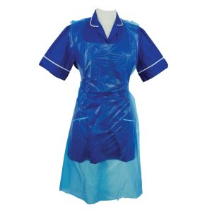A1B/R Shield® Blue Standard Length Disposable Aprons on a Roll