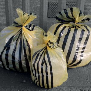 Tiger Stripe Medium Duty Clinical Waste Sacks (90L)