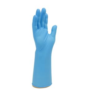 Finite® HD Blue Nitrile Long Cuff Powder Free Disposable Glove