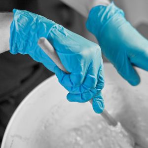 GN70 Blue Hybrid Powder Free Examination Glove