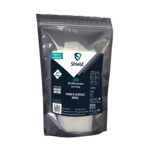 ISW Shield® 80‑90% Alcohol Sanitising Hand & Surface Wipes (100)