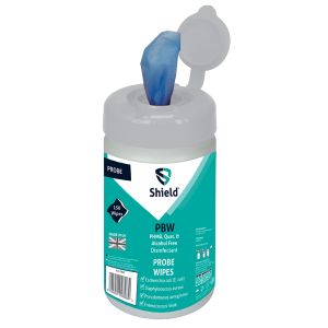PBW Shield® Alcohol Free Disinfectant Probe Wipes (150)